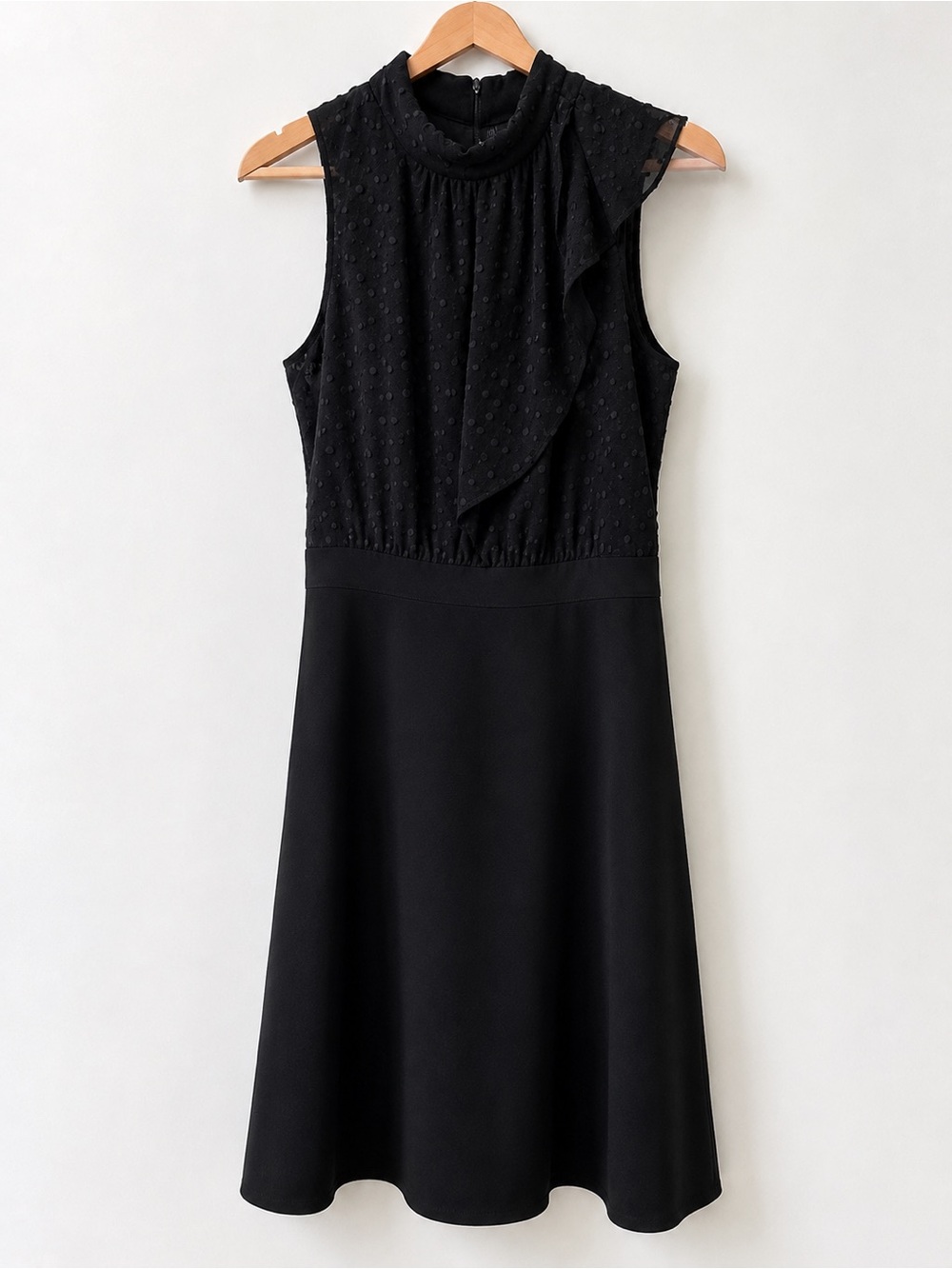 Banana Republic Black Ruffle Neck Dress – Size 10 Tall